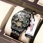 Skmei 7039 Business Chronograph Watch for Men and Women with Date Display (3Bar Waterproof)