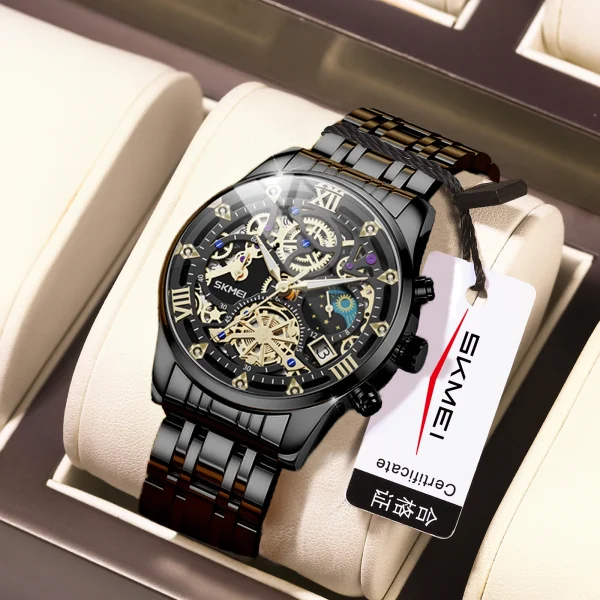 Skmei 7039 Business Chronograph Watch for Men and Women with Date Display (3Bar Waterproof)
