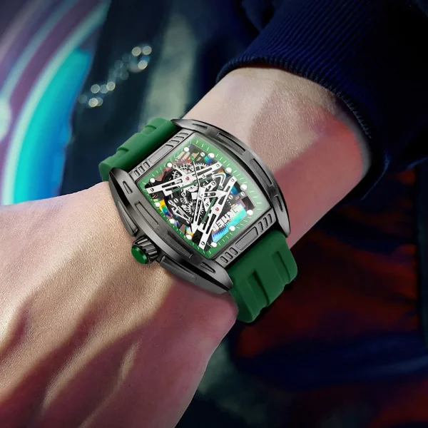 Skmei 7068 Skeleton Art Quartz Watch with Luminous Hands for Men and Women (3ATM Waterproof) - Image 3