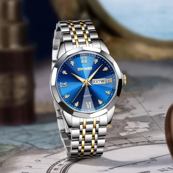 SKMEI Couple's Date Watch for Men and Women (3ATM Waterproof) - Image 2