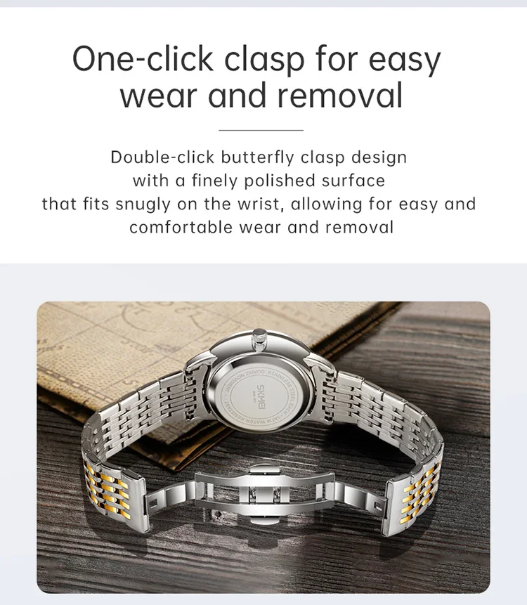 SKMEI Creative Fashion Design Waterproof Time Quartz Watch Business Watch For Men Women Luxury Date Week Wristwatch Reloj Hombre