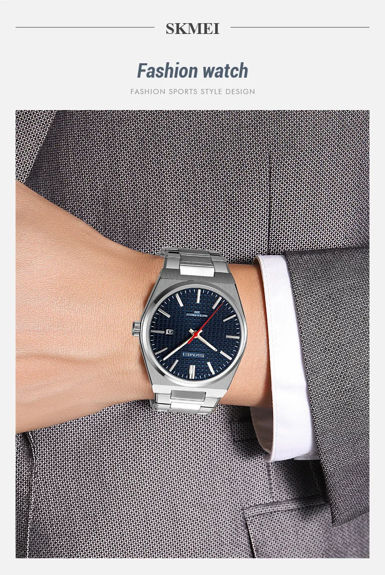 SKMEI Casual Simple Movement Quartz Watches For Men Women Business Date Wristwatches Fashion Waterproof Time Watch Reloj Hombre