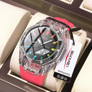 Skmei 2411 Multifunction Digital Sports Watch with World Time and 5 Alarms (50M Waterproof)