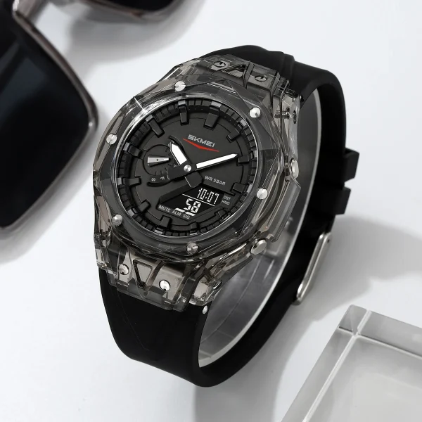 Skmei 2411 Multifunction Digital Sports Watch with World Time and 5 Alarms (50M Waterproof) - Image 2