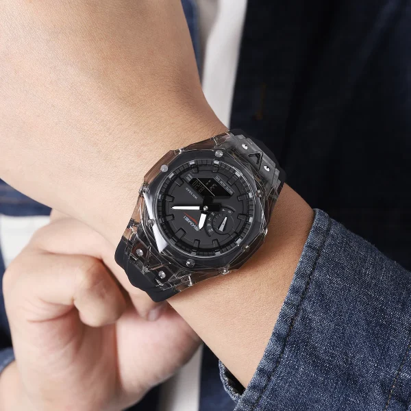 Skmei 2411 Multifunction Digital Sports Watch with World Time and 5 Alarms (50M Waterproof) - Image 3