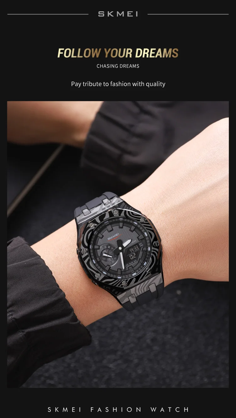 SKMEI Creative Daylight Saving Time Digital Watch Sport Watch For Men Women Waterproof Electronic 5Alarm Wristwatch Reloj Hombre