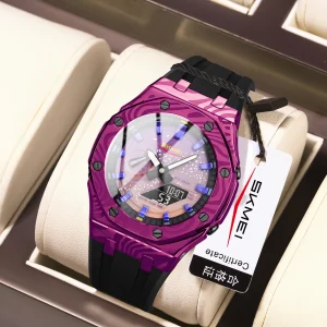 Skmei 2471 Multifunction Digital Sports Watch with World Time and 5 Alarms (50M Waterproof)