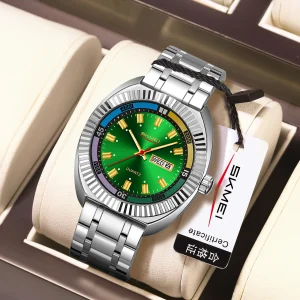 Skmei 9353 Luminous Pointer Date Watch for Men and Women (30M Waterproof)