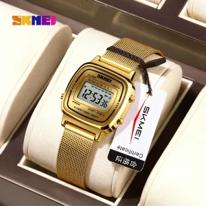 Skmei 1252 Elegant Digital Watch for Women with Chronograph (30M Waterproof)