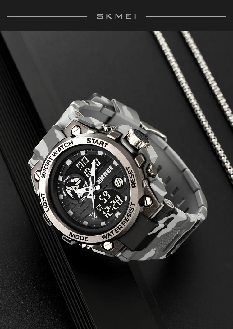 SKMEI Waterproof Multifunction Chrono Watch Double Display Digital Wristwatches For Men Back Light Creative Watches reloj hombre