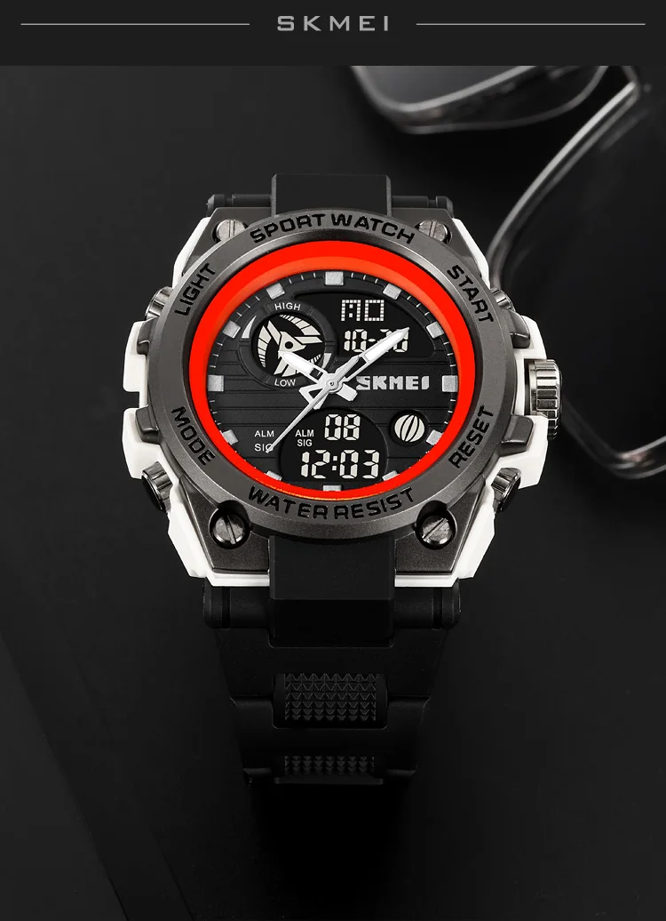 SKMEI Waterproof Multifunction Chrono Watch Double Display Digital Wristwatches For Men Back Light Creative Watches reloj hombre