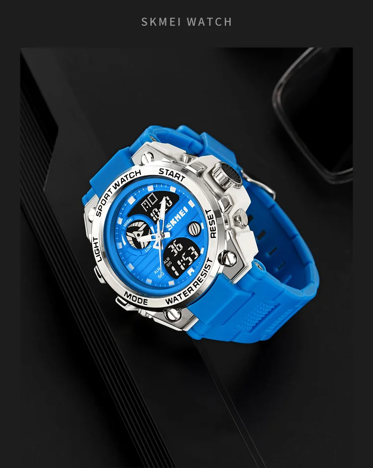 SKMEI Waterproof Multifunction Chrono Watch Double Display Digital Wristwatches For Men Back Light Creative Watches reloj hombre