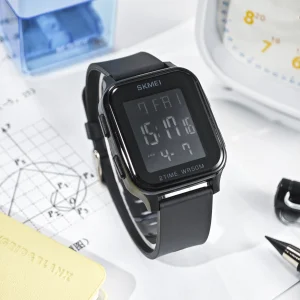 Skmei 1858 Digital Sports Watch with Dual Time and Countdown Timer (50M Waterproof)