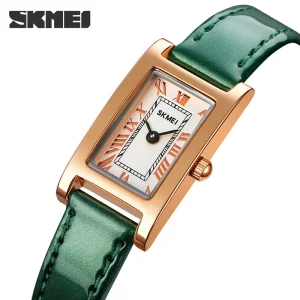 Skmei Elegant Romantic Style Watch for Women with Quartz Movement and Leather Strap (30M Waterproof)