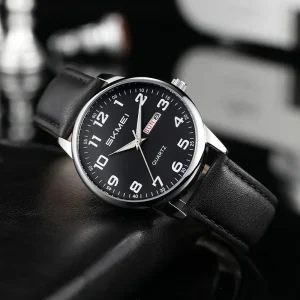 Skmei 7901 Simple Date Week Quartz Watch for Men and Women (30M Waterproof)