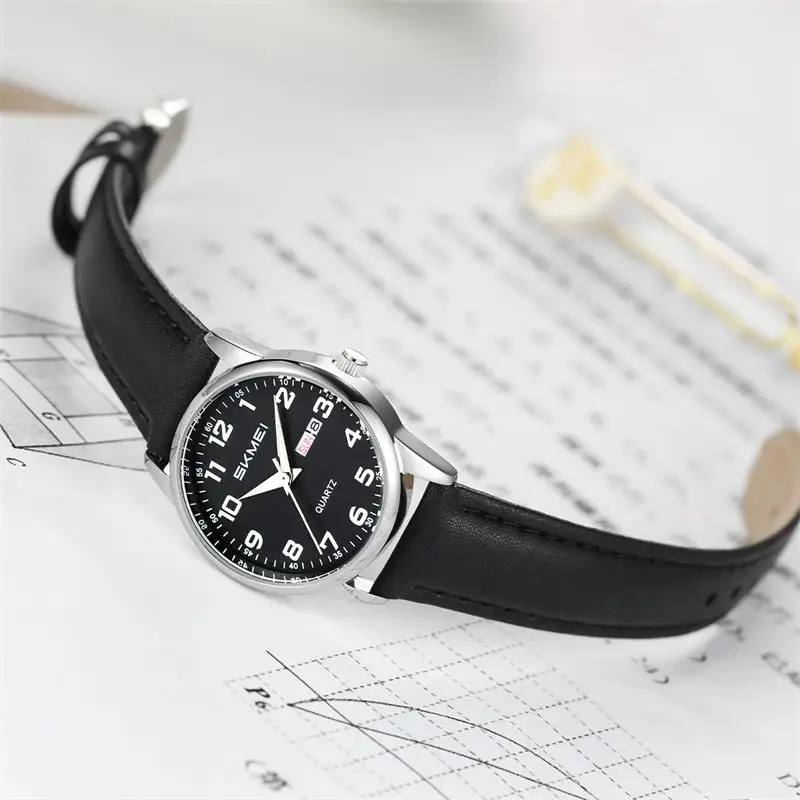 Skmei 7901 Simple Date Week Quartz Watch for Men and Women (30M Waterproof) Skmei 7901 Simple Date Week Quartz Watch for Men and Women (30M Waterproof) - Image 5