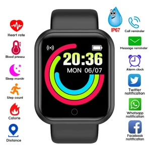 Skmei Smart Sports Watch with Heart Rate Monitoring and Call Notifications (IP67 Waterproof)