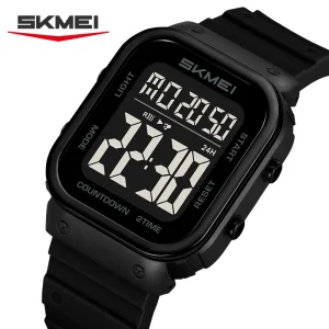 Skmei 2437 Multifunction Digital Sports Watch with Chronograph and Countdown Timer (50M Waterproof)