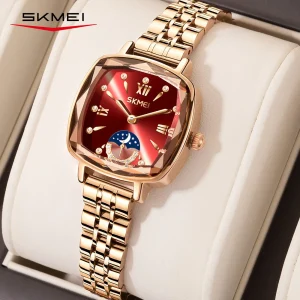 Skmei Romantic Style Quartz Watch for Women with 3D Edge Glass (Water-resistant)