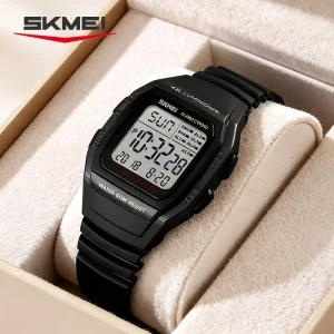 SKMEI 1278 Dual Time Digital Sports Watch with Countdown Timer and Alarm (50M Waterproof)