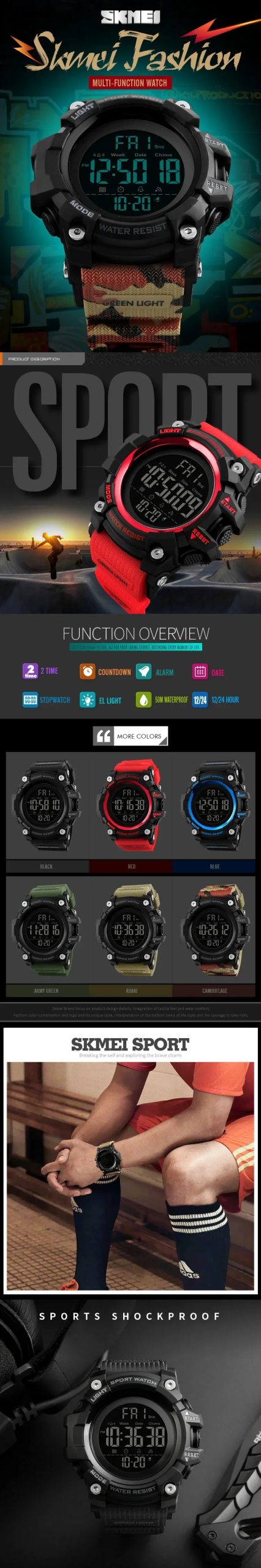 SKMEI 1384 Waterproof Sport Electronic Watch for Men Military Digital Mens Wristwatches Shockproof Clock 1358 Reloj Masculino SKMEI 1384 Waterproof Sport Electronic Watch for Men Military Digital Mens Wristwatches Shockproof Clock 1358 Reloj Masculino