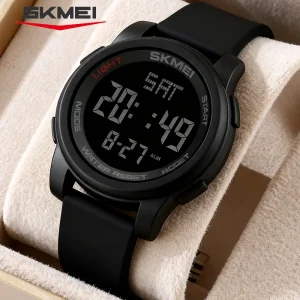 Skmei 1257 Military Digital Sports Watch with Alarm and Chronograph for Men (50M Waterproof)