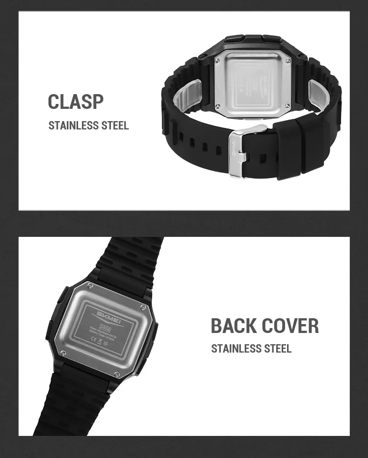 SKMEI 2456 Military Digital Watch for Men Retro Sport Waterproof Mens Electronic Wristwatch LED Display Clock 1988 Reloj Hombre SKMEI 2456 Military Digital Watch for Men Retro Sport Waterproof Mens Electronic Wristwatch LED Display Clock 1988 Reloj Hombre