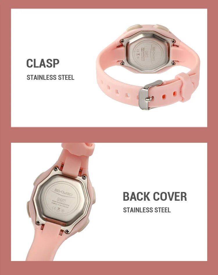 SKMEI 2457 Luxury Digital Womens Wristwatches Stopwatch Lady LED Display Waterproof Shockproof Countdown Watches for Women 2094 SKMEI 2457 Luxury Digital Womens Wristwatches Stopwatch Lady LED Display Waterproof Shockproof Countdown Watches for Women 2094