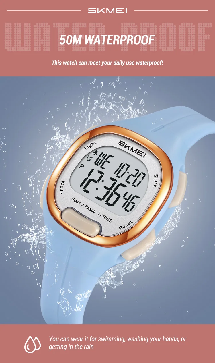 SKMEI 2457 Luxury Digital Womens Wristwatches Stopwatch Lady LED Display Waterproof Shockproof Countdown Watches for Women 2094 SKMEI 2457 Luxury Digital Womens Wristwatches Stopwatch Lady LED Display Waterproof Shockproof Countdown Watches for Women 2094