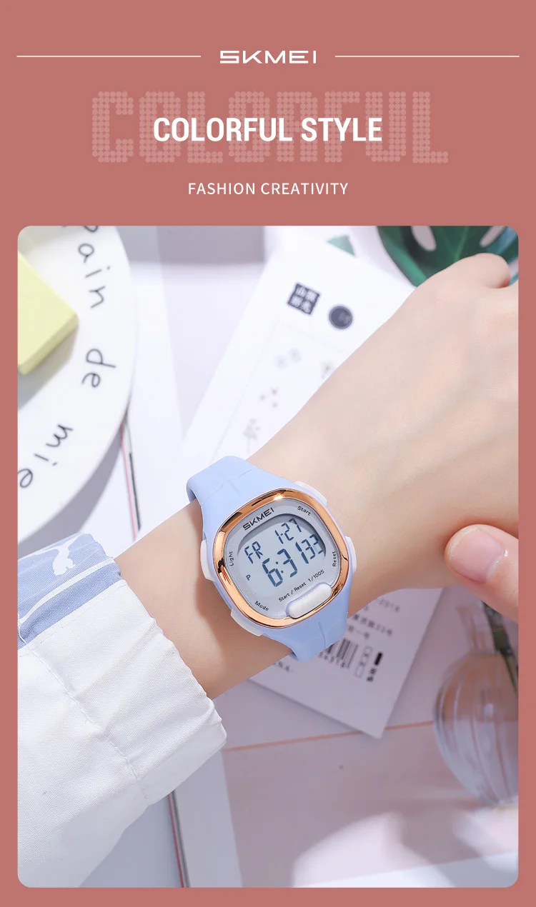 SKMEI 2457 Luxury Digital Womens Wristwatches Stopwatch Lady LED Display Waterproof Shockproof Countdown Watches for Women 2094 SKMEI 2457 Luxury Digital Womens Wristwatches Stopwatch Lady LED Display Waterproof Shockproof Countdown Watches for Women 2094