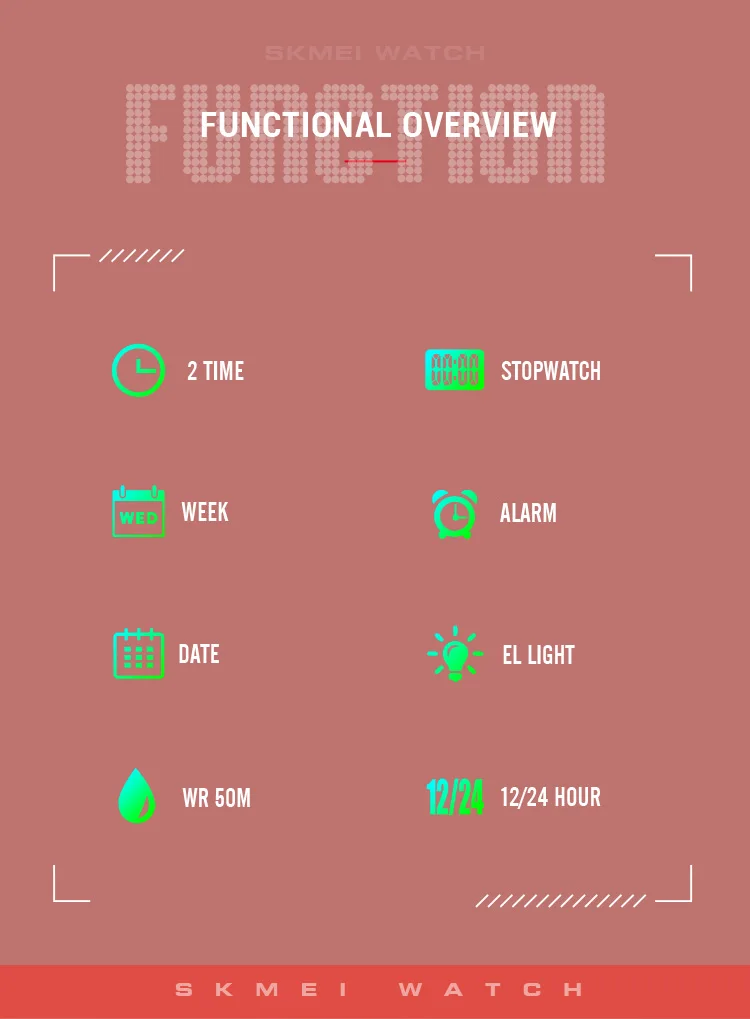 SKMEI 2457 Luxury Digital Womens Wristwatches Stopwatch Lady LED Display Waterproof Shockproof Countdown Watches for Women 2094 SKMEI 2457 Luxury Digital Womens Wristwatches Stopwatch Lady LED Display Waterproof Shockproof Countdown Watches for Women 2094