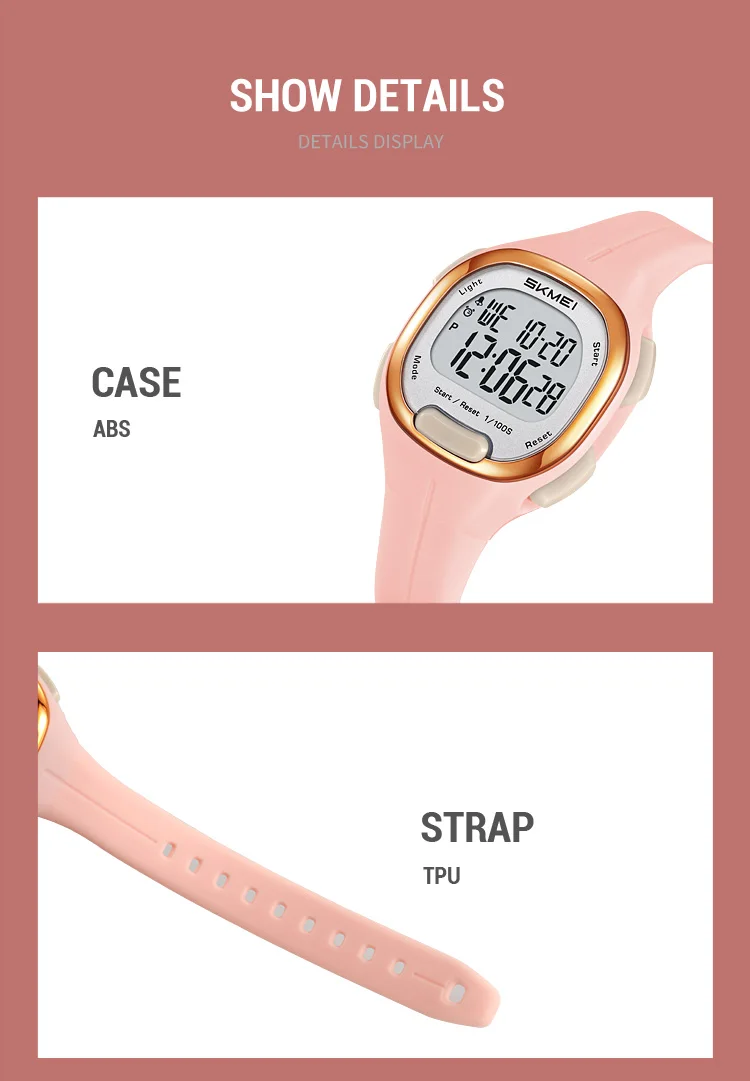 SKMEI 2457 Luxury Digital Womens Wristwatches Stopwatch Lady LED Display Waterproof Shockproof Countdown Watches for Women 2094 SKMEI 2457 Luxury Digital Womens Wristwatches Stopwatch Lady LED Display Waterproof Shockproof Countdown Watches for Women 2094