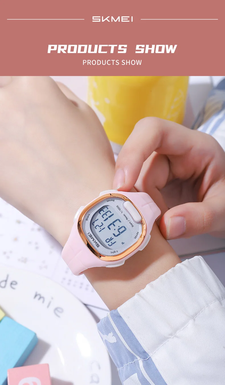 SKMEI 2457 Luxury Digital Womens Wristwatches Stopwatch Lady LED Display Waterproof Shockproof Countdown Watches for Women 2094 SKMEI 2457 Luxury Digital Womens Wristwatches Stopwatch Lady LED Display Waterproof Shockproof Countdown Watches for Women 2094