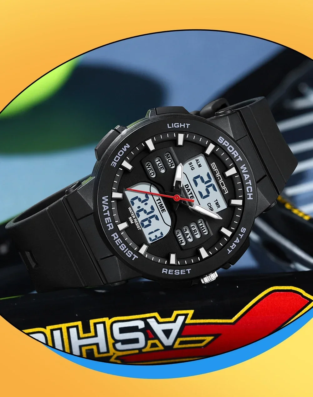 SANDA 6185 Digital Sport Casual Ladies Dual Display Watch for Women Military Waterproof Quartz Shockproof Womens Wristwatches SANDA 6185 Digital Sport Casual Ladies Dual Display Watch for Women Military Waterproof Quartz Shockproof Womens Wristwatches