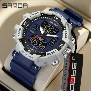 SANDA 6176 G-Style Military Digital Analog Watch with Luminous Display and 50M Waterproof