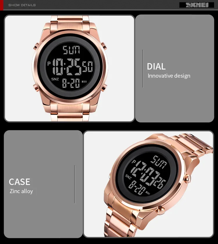 SKMEI Luxury Man Stainless Steel Electronic Sports Digital Mens Wristwatches Waterproof Watch for Men Clock Reloj Masculino 1611 SKMEI Luxury Man Stainless Steel Electronic Sports Digital Mens Wristwatches Waterproof Watch for Men Clock Reloj Masculino 1611