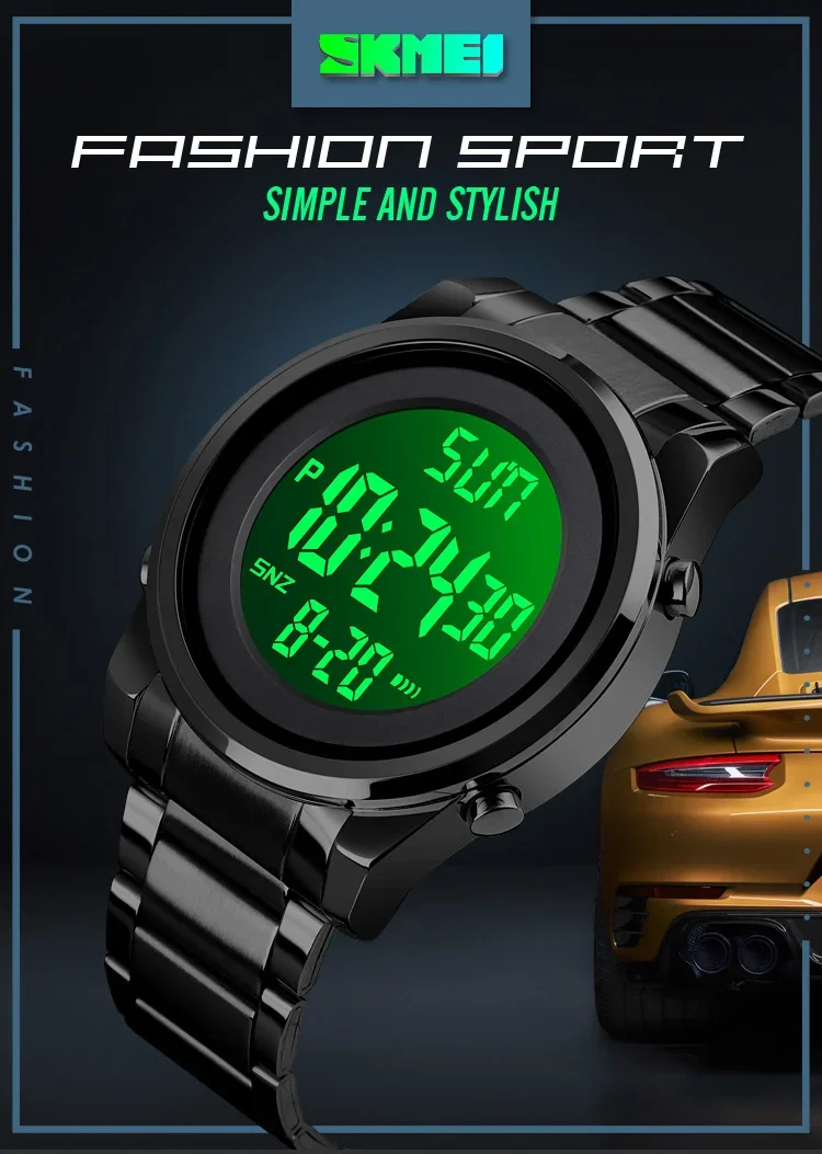 SKMEI Luxury Man Stainless Steel Electronic Sports Digital Mens Wristwatches Waterproof Watch for Men Clock Reloj Masculino 1611 SKMEI Luxury Man Stainless Steel Electronic Sports Digital Mens Wristwatches Waterproof Watch for Men Clock Reloj Masculino 1611