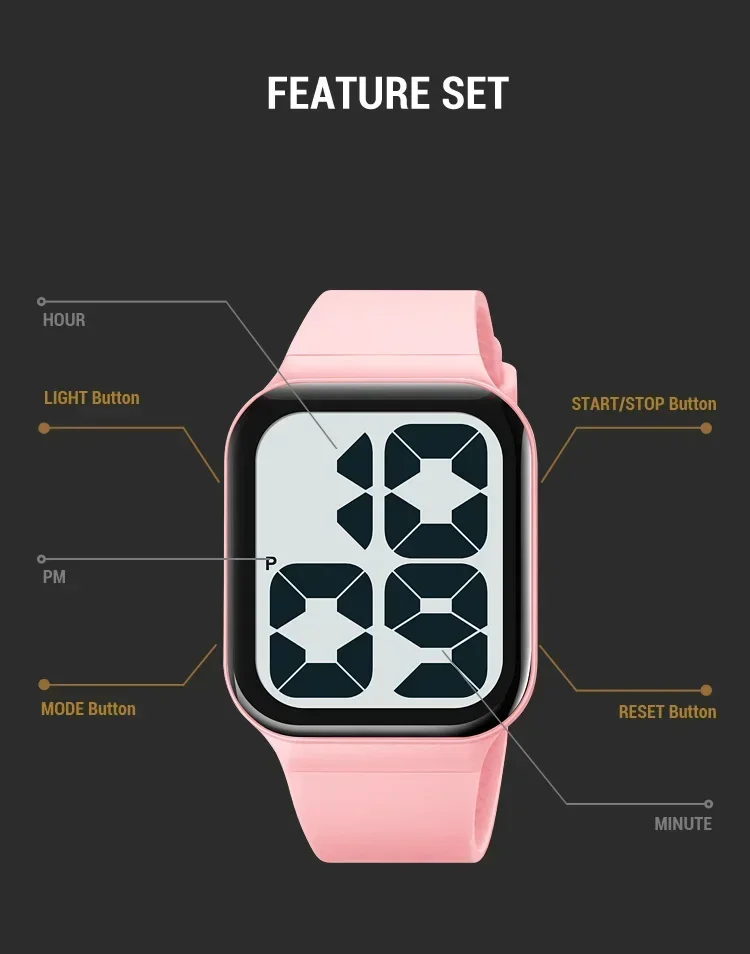 SKMEI Sports LED Digital Boy Girl Waterproof Wristwatches Luxury Watch for Men Women Student Date Alarm Clock Montre Homme 1995 SKMEI Sports LED Digital Boy Girl Waterproof Wristwatches Luxury Watch for Men Women Student Date Alarm Clock Montre Homme 1995