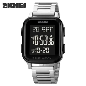 Skmei 1859 Digital Sports Watch with Dual Time and Countdown Timer for Men (50M Waterproof)