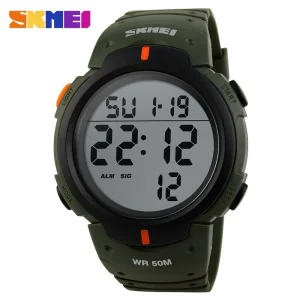 SKMEI 1560 Digital Sports Watch with Chronograph and Alarm (50M Waterproof)