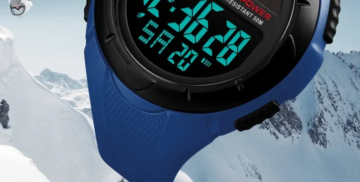 SKMEI Digital Sports Watch for Men Solar Waterproof Electronic Mens Wristwatches Countdown Alarm Clock 1025 Reloj Hombre 1405