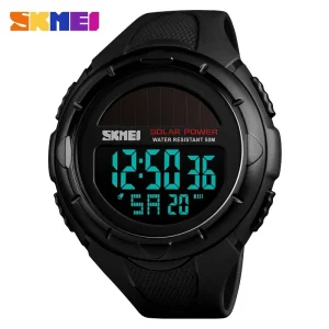 Skmei 1405 Solar Digital Sports Watch for Men with Countdown and Alarm (50M Waterproof)