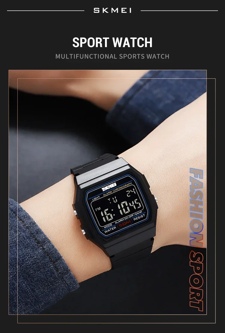 SKMEI Sports Watch for Men Waterproof Chrono Military LED Display Mens Digital Wristwatches Date Week Clock reloj hombre 2042