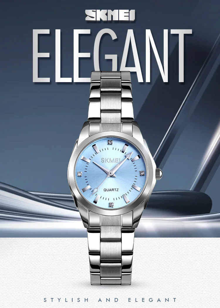 SKMEI Luxury Quartz Watch for Women Time Stainless Steel Calendar Date Ladies Simple Grace Waterproof Womens Wristwatches 1620