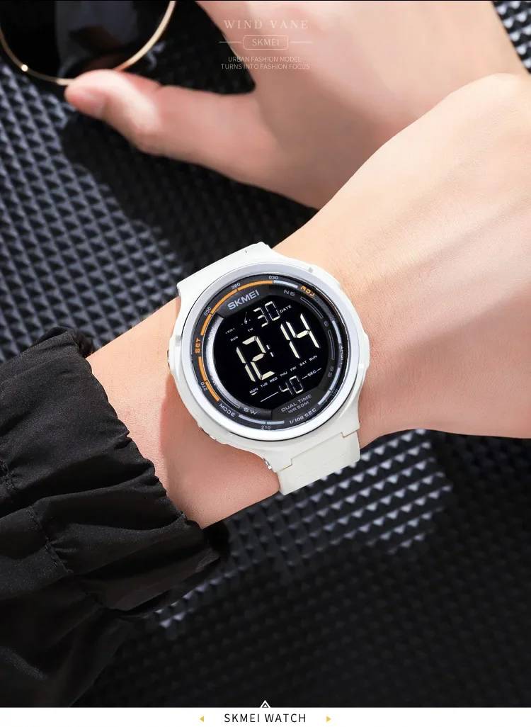 SKMEI Digital Sports Watch for Men Stopwatch Countdown LED Display Waterproof Mens Wristwatch Alarm Clock 1560 reloj hombre 1841