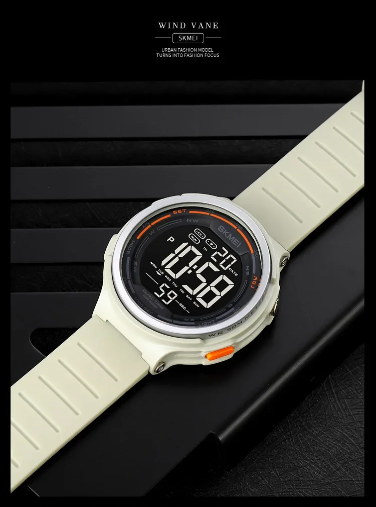 SKMEI Digital Sports Watch for Men Stopwatch Countdown LED Display Waterproof Mens Wristwatch Alarm Clock 1560 reloj hombre 1841