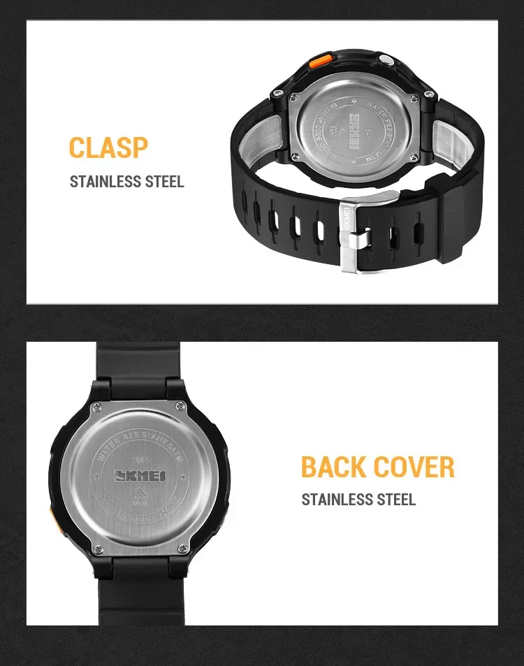 SKMEI Digital Sports Watch for Men Stopwatch Countdown LED Display Waterproof Mens Wristwatch Alarm Clock 1560 reloj hombre 1841