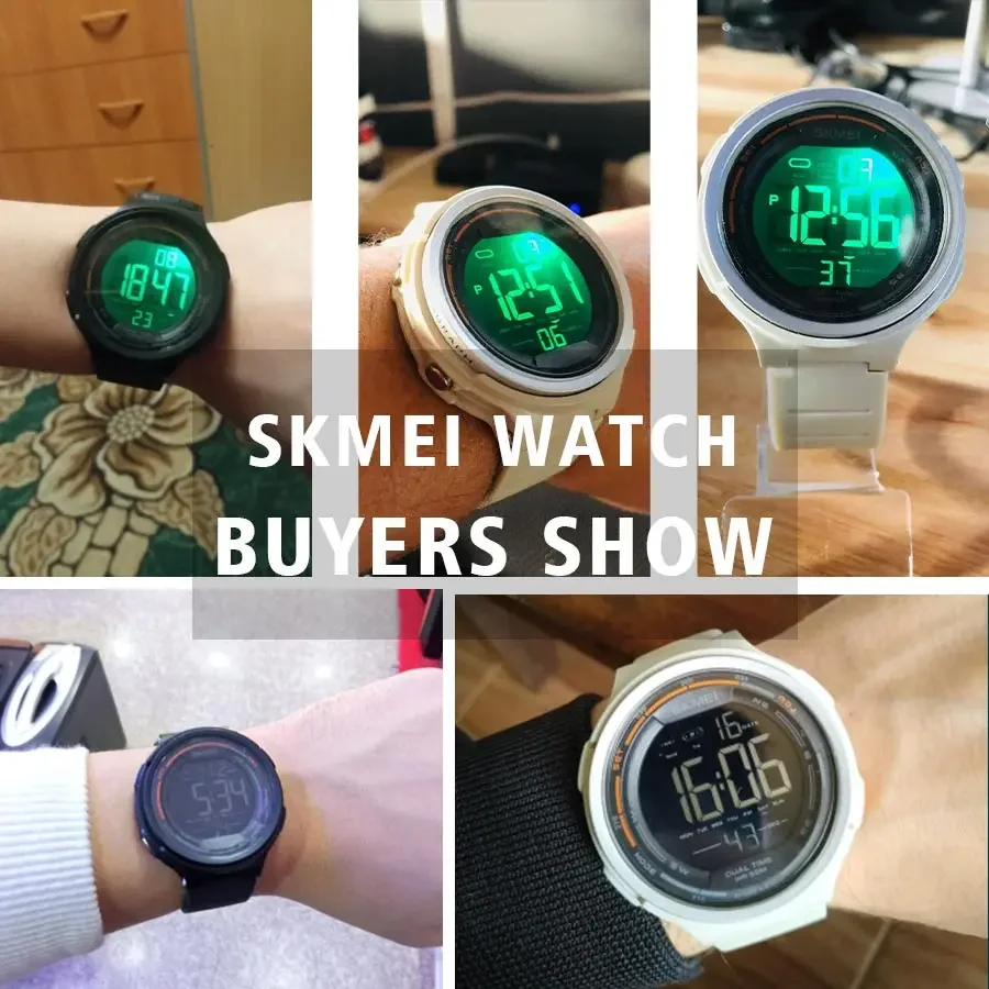 SKMEI Digital Sports Watch for Men Stopwatch Countdown LED Display Waterproof Mens Wristwatch Alarm Clock 1560 reloj hombre 1841