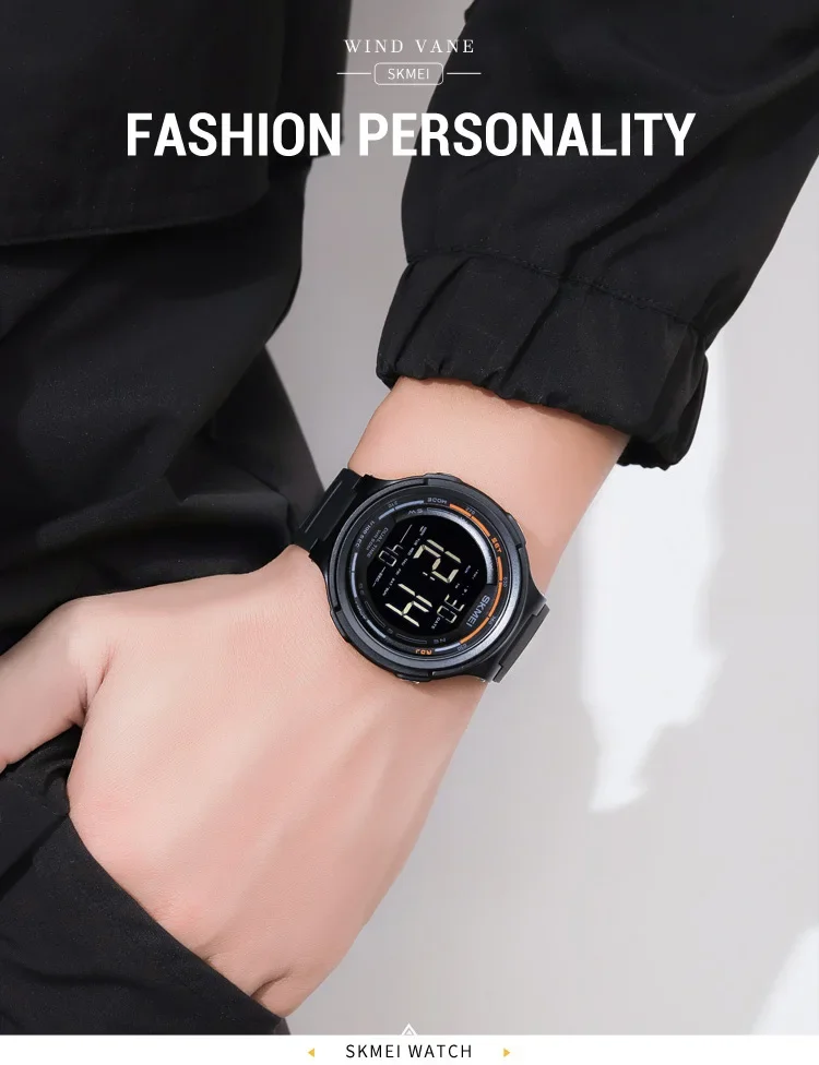 SKMEI Digital Sports Watch for Men Stopwatch Countdown LED Display Waterproof Mens Wristwatch Alarm Clock 1560 reloj hombre 1841