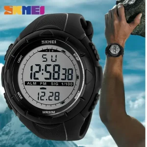 Skmei 1045 Multifunction Digital Sports Watch for Men with Alarm and LED Backlight (50M Waterproof)